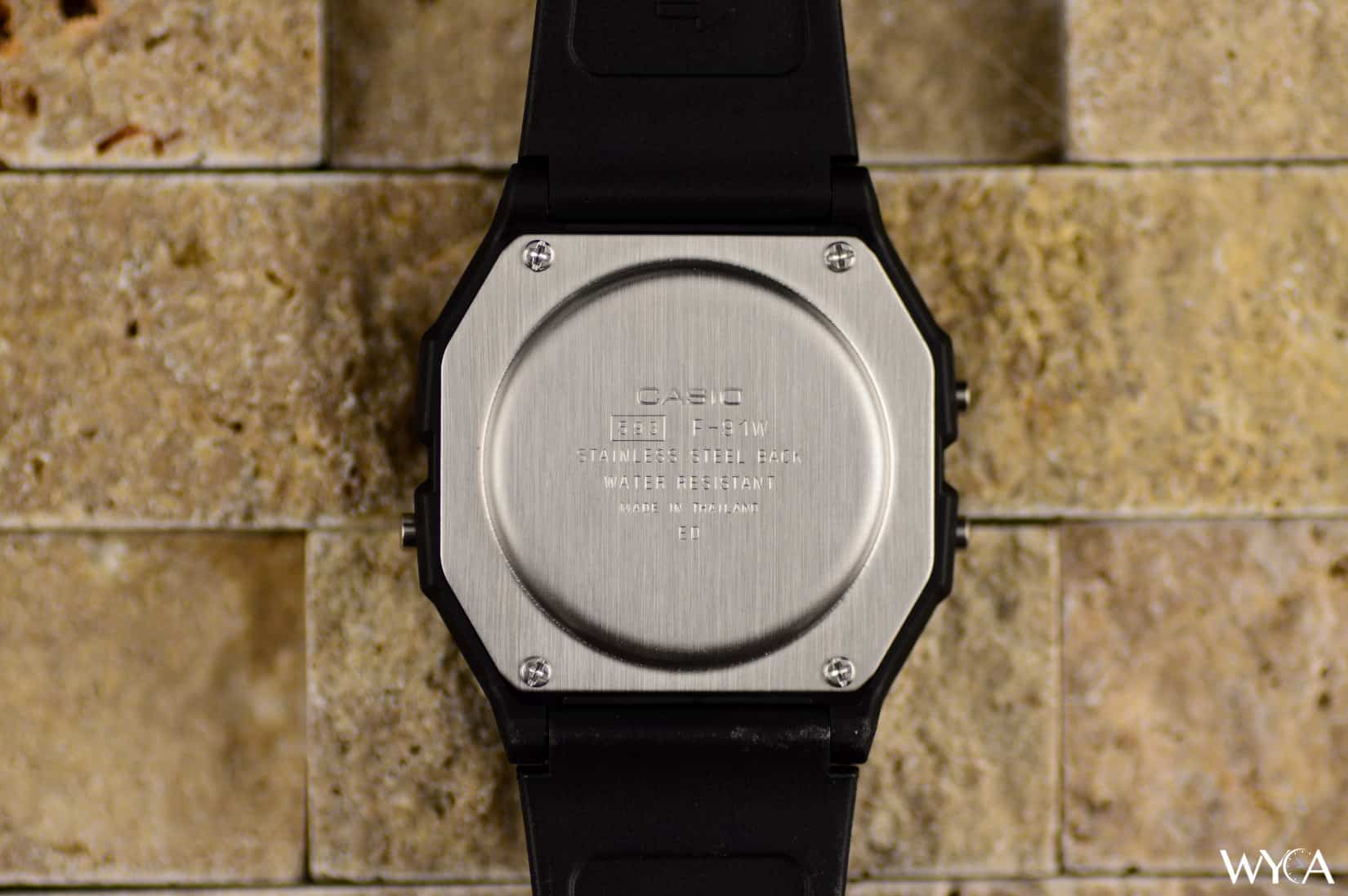 Casio F-91 Digital Watch Caseback