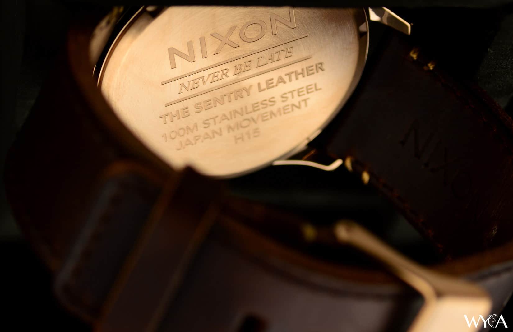 Nixon Sentry Leather A105 Rose Gold Caseback #2
