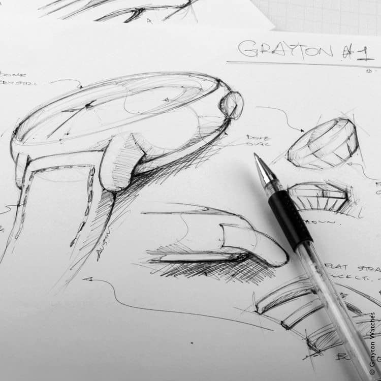Grayton Automatic Watch Design Sketch