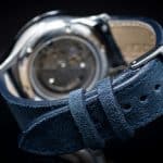 Velours blue leather strap