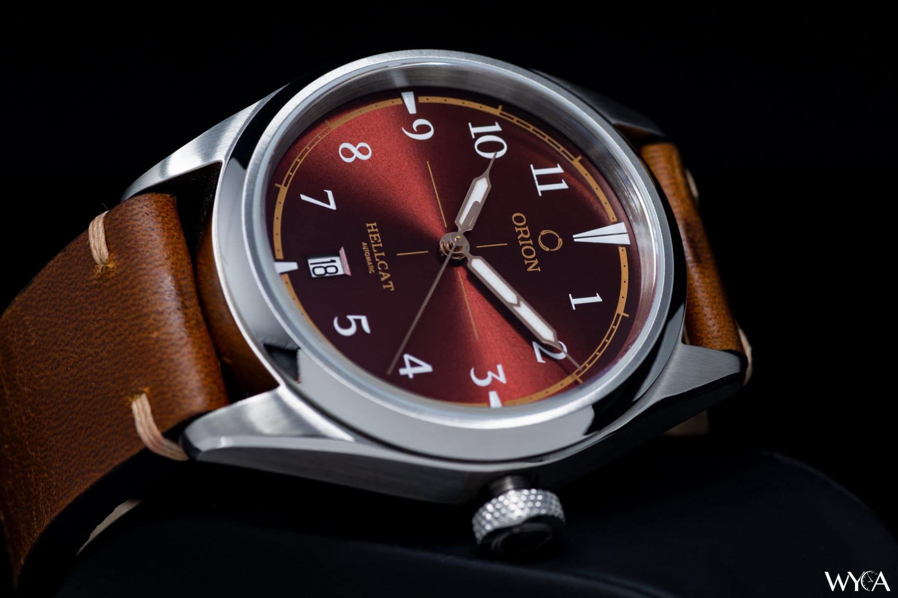 Orion Watches Hellcat Burgundy Dial